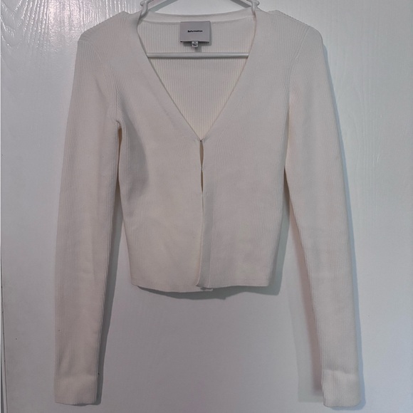 Reformation White Ribbed Cardigan - Picture 3 of 5